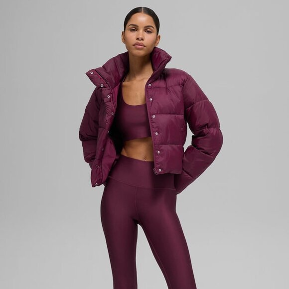 Alo Yoga Gold Rush Puffer Burgundy - Picture 2 of 6